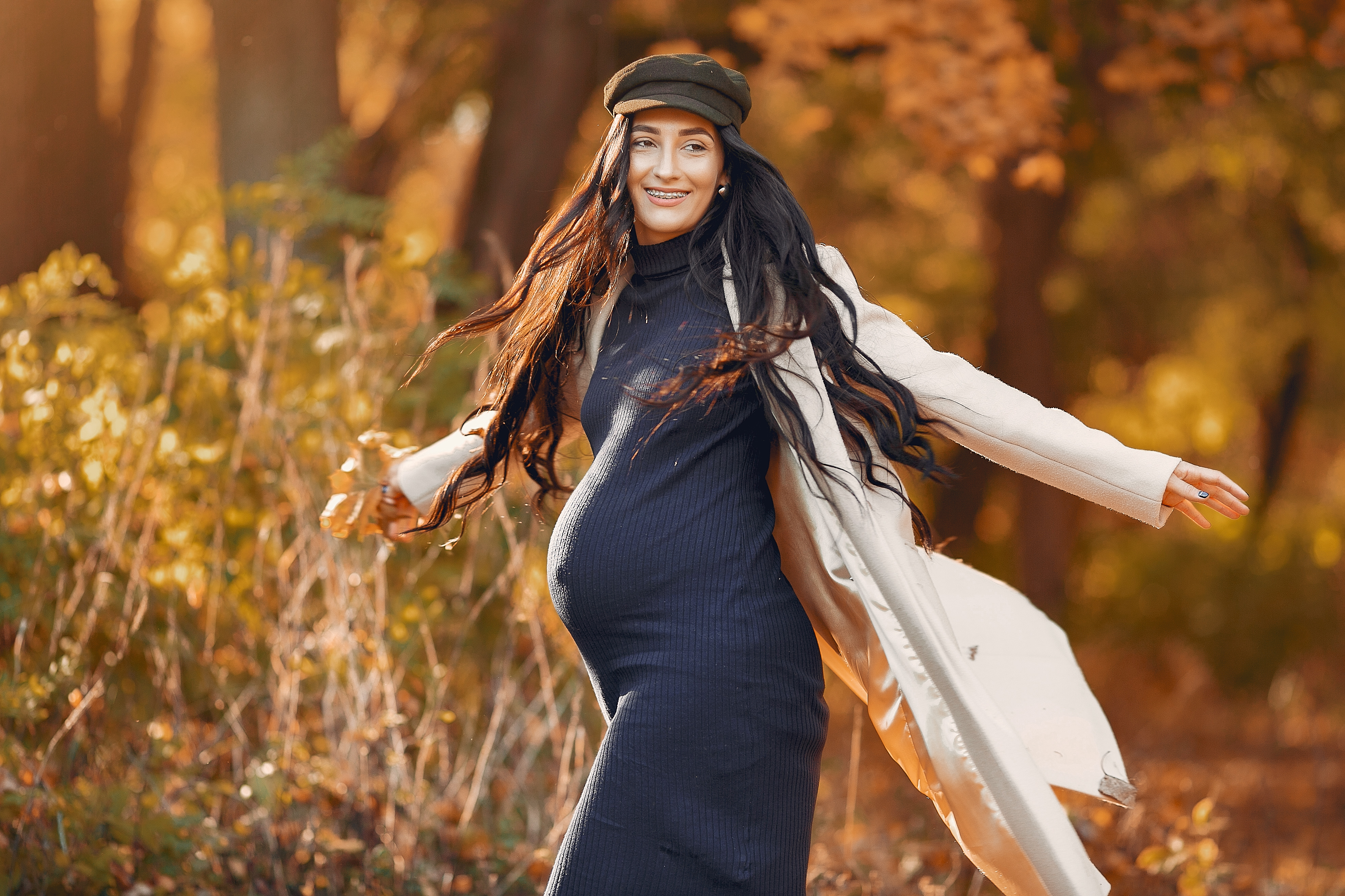 winter pregnancy fashion